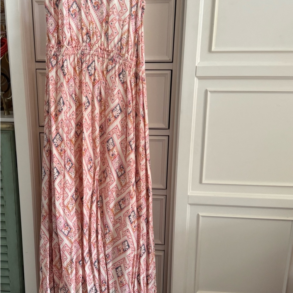 Pink Geometric Maxi Dress from Anthropologie